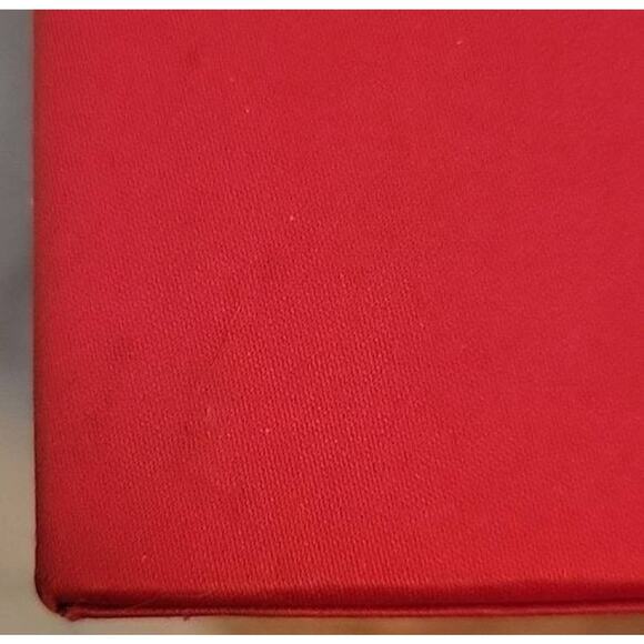 Tall Red Velvet Box with White and Red Striped Top 6.25" tall by 4x4" - Picture 2 of 10